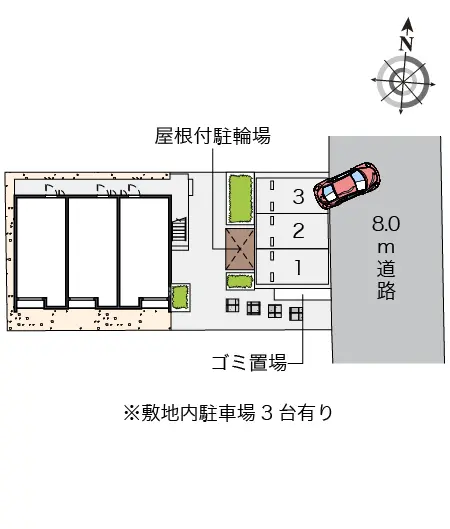 ★手数料０円★戸田市笹目７丁目 月極駐車場